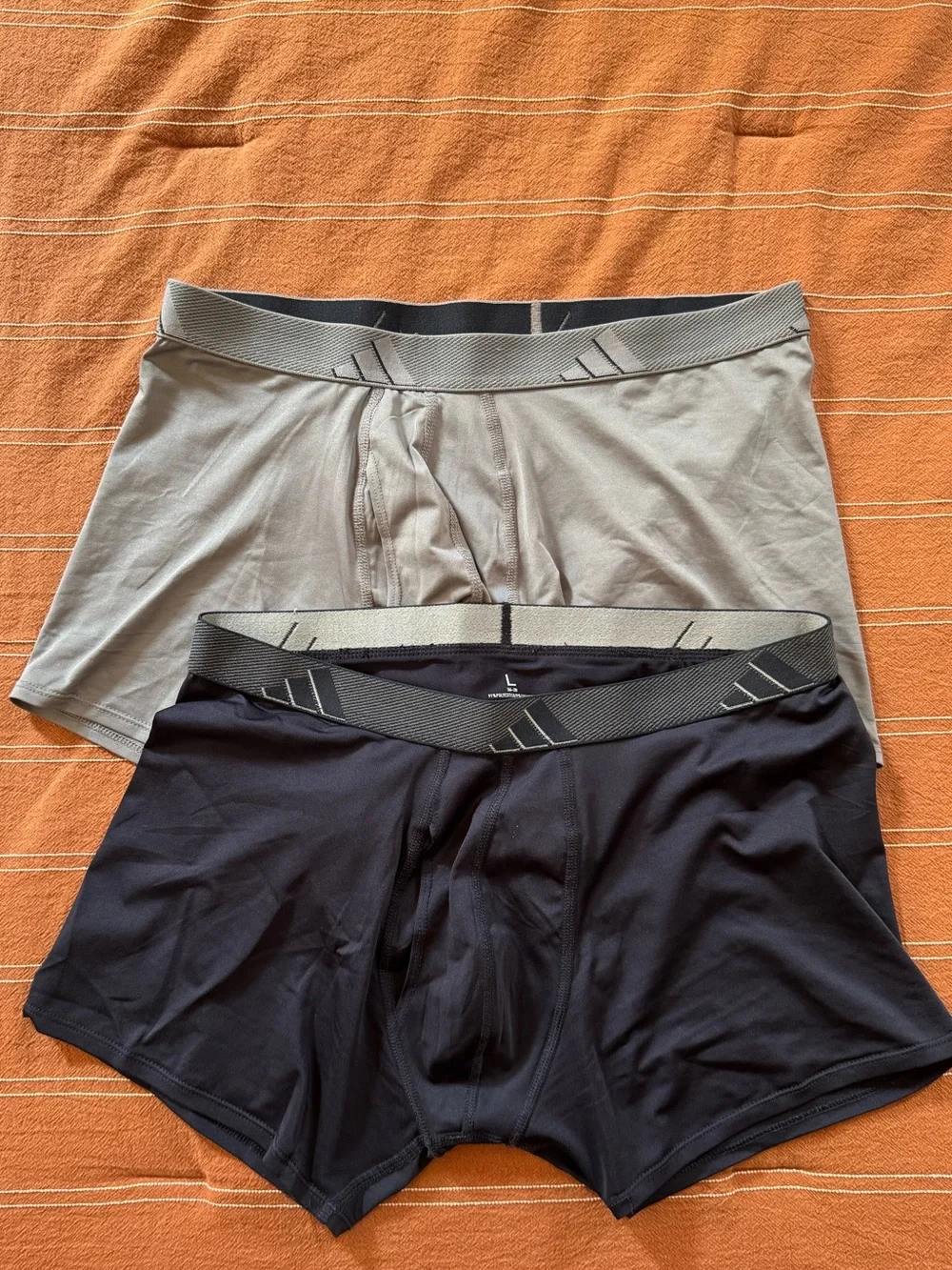 adidas Aeroready Men's Boxer Briefs in Light Gray and Navy - 2 Pack